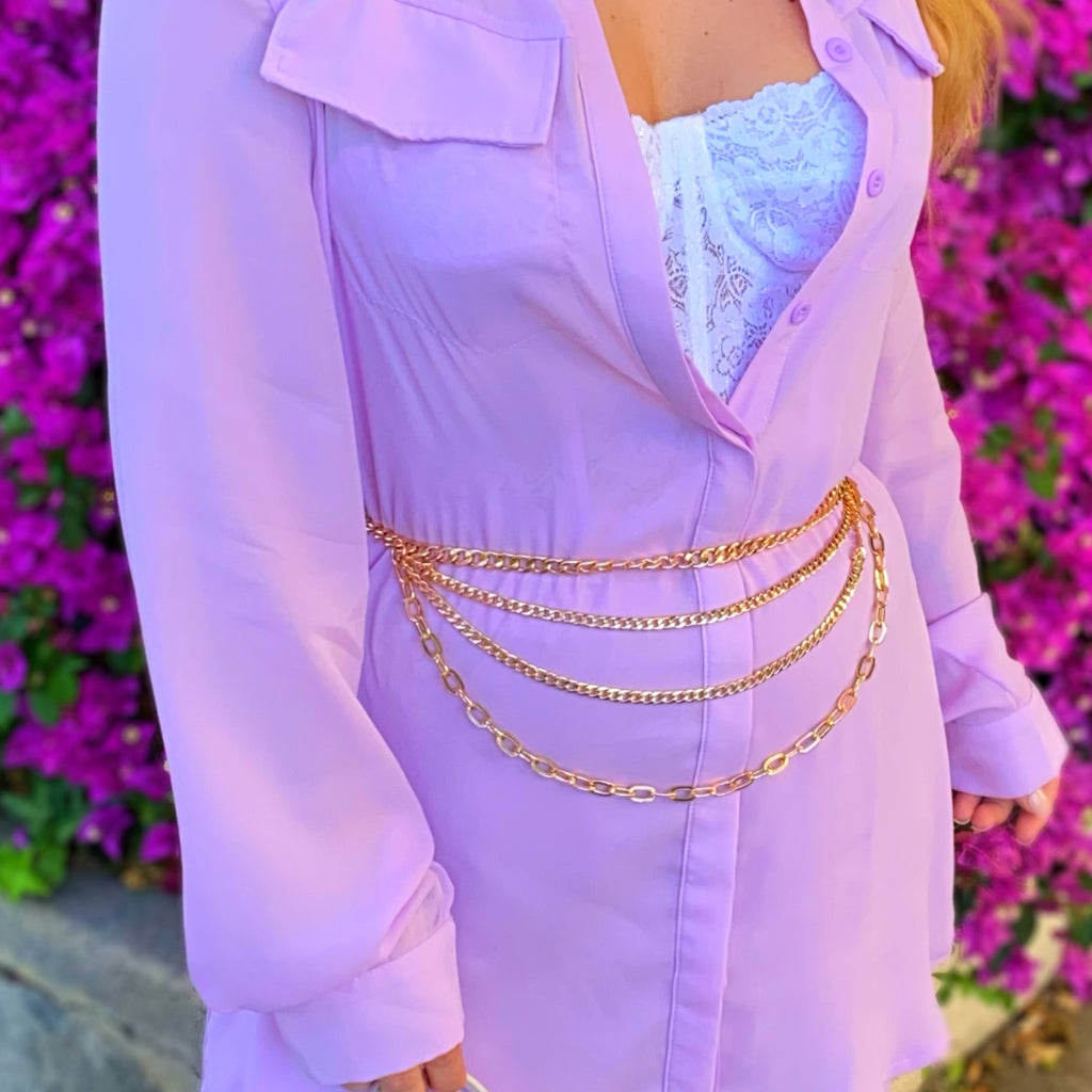Layered chain belt